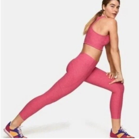 OUTDOOR VOICES Flamingo 3/4 Warmup Leggings Size XS NEW - Picture 1 of 16